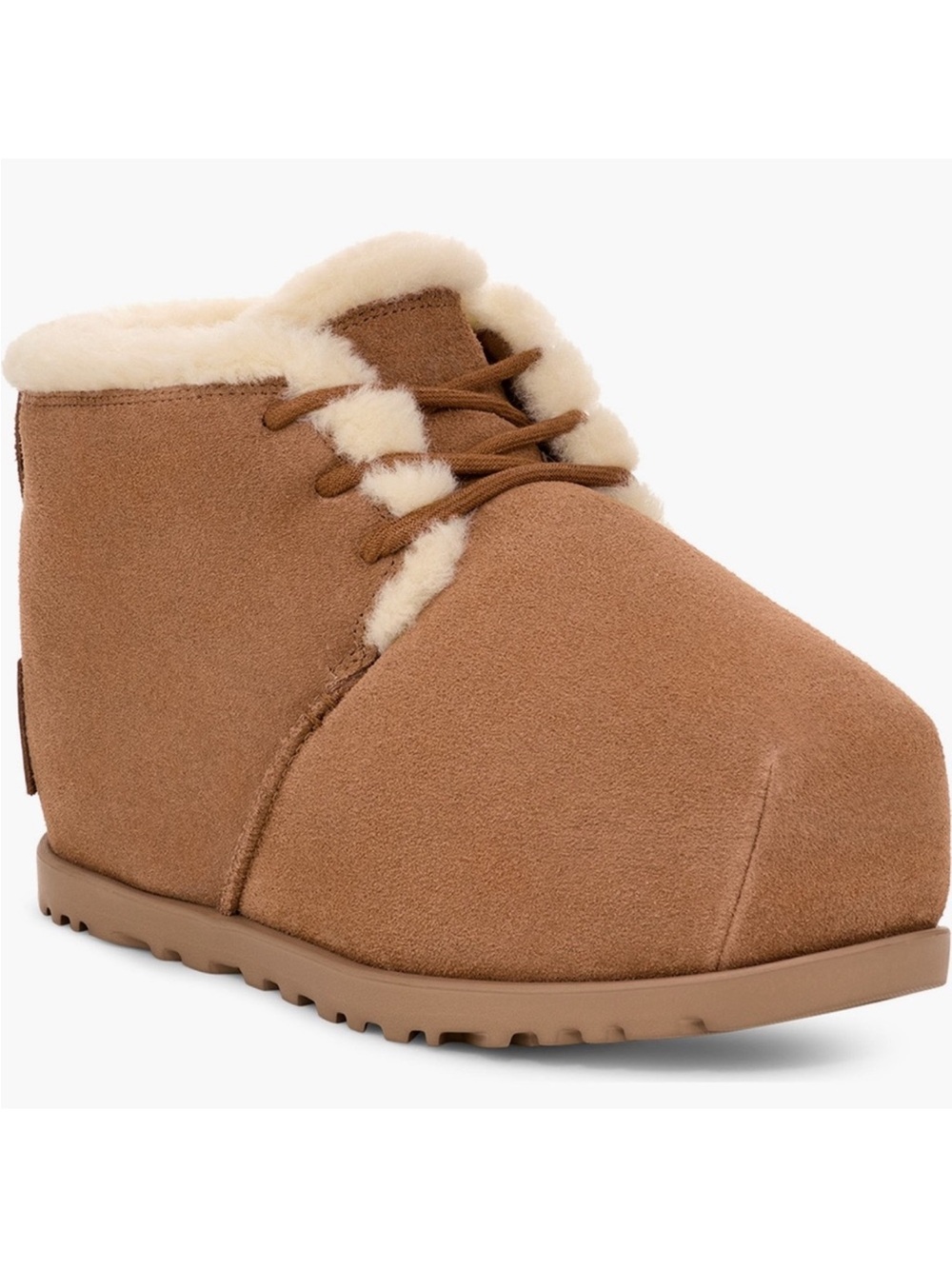 UGG® Pumped Faux Fur Trim Slipper Bootie